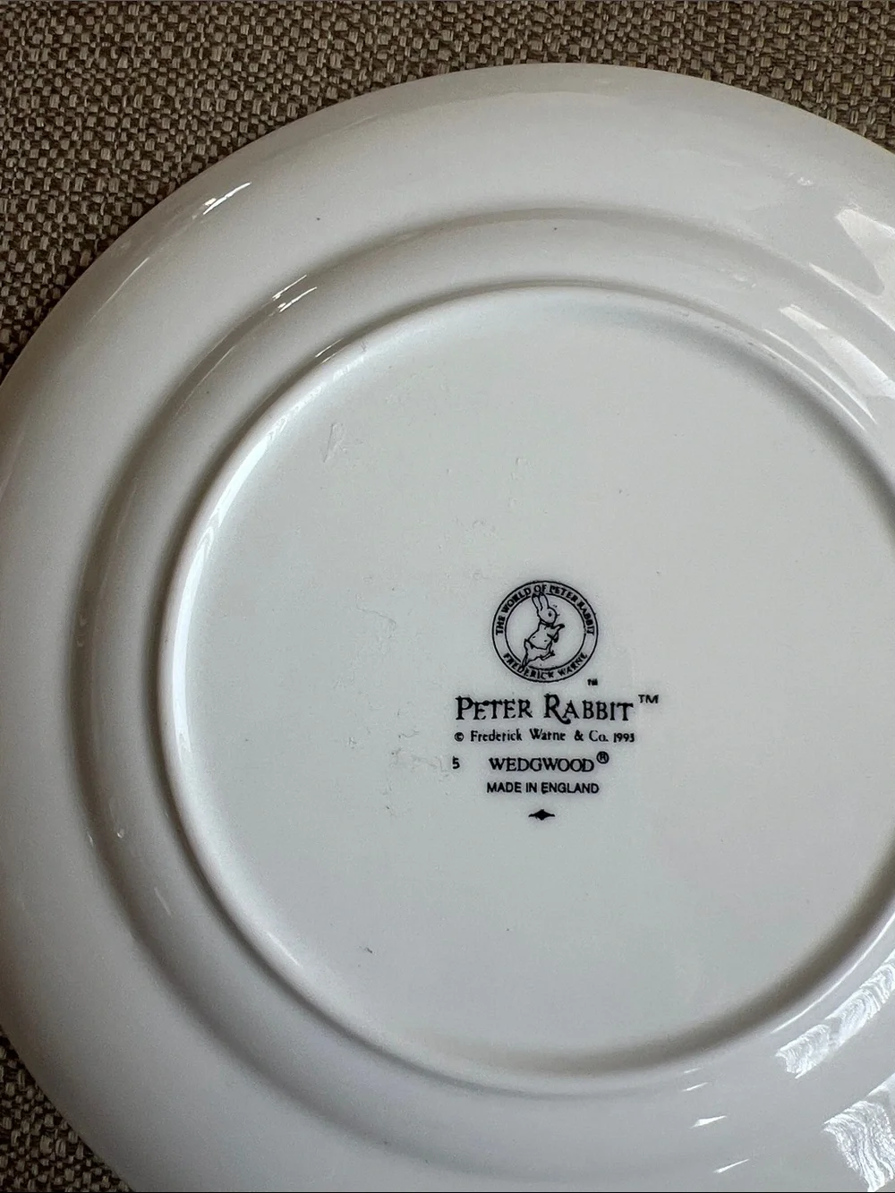 Wedgewood Peter Rabbit 1993 7” plate